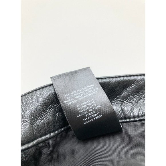 Aritzia WILFRED Melina Black Vegan Leather Ankle Trousers Pants, Size 2 - Picture 8 of 13
